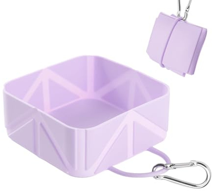 Gcerfby Bärbar hundskål – vikbar matmatmatare för husdjur | 500 ml utomhus bevattningsskål för små medelstora hundar husbil, båt, resor, vandring, promenader, camping,