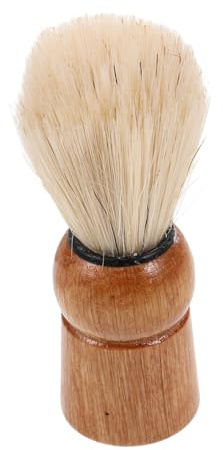 HAMPPLIES Brosse à Barbe Rétro avec Manche Bois Brosse à Raser pour Hommes Mousse Dense Solide Et Compacte Rasage Et Entretien Barbe Voyage