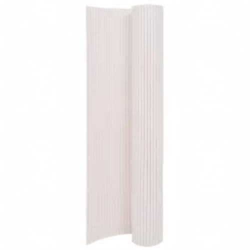 Clôture de jardin double face - 110 x 300 cm - Blanc - En PVC - Résistant aux UV - Idéal pour jardin, balcon, terrasse, délimitation de plates-bandes - Découpe facile