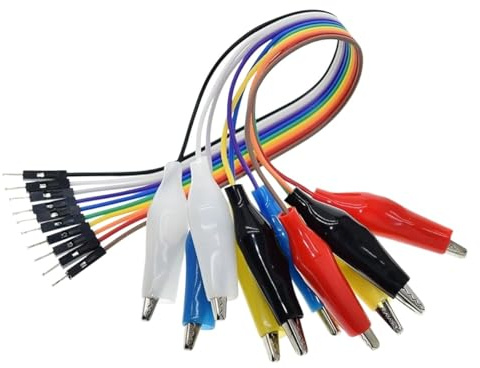 20cm 30cm 10pin-End Alligantor Clips Jump Wire Male Female Crocodile Clip Test Lead Jumper Wire Line Cable DIY C0innection New 2026 Electronic & Accessories