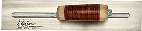 Kraft Tool CFE216L Elite Series Five Star Cement Trowel with Leather Handle, 14 x 3-Inch