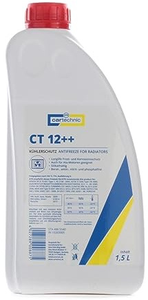 cartechnic Antigelo Rosso CT 12++, Protettivo Radiatori e Anticorrosione 1,5 Litri