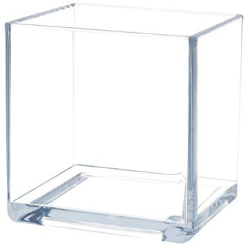 Royal Imports Flower Acrylic Vase Decorative Centerpiece For Home Or Wedding - Break Resistant - Cube Shape, 5X5, 5 Tall | Square Vase for Centerpieces for Tables, Home, Wedding & Events Decor, Storage, Vases for Flowers & Floral Arrangements
