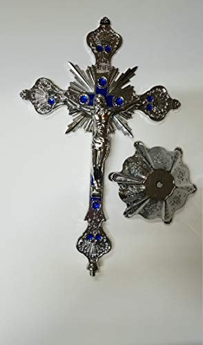 25,4 cm stehend katholischen Christian Altar Kirche Decor Kapelle Kreuz Kruzifix von Bethlehem Gifts TM silber