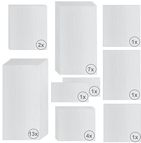 Zelsius Pannelli alveolari a doppia parete Set da 31 pezzi | da 6 mm | Pannelli di ricambio per serre e giardini