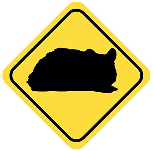 Samunshi® Hamster Warnschild Warndreieck Aufkleber Achtung Vorsicht Tier - 50x50cm mehrfarbig