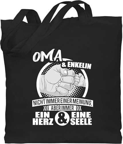 Shirtracer - Baumwolltasche - Geschenk - Oma & Enkelin Immer ein Herz & eine Seele