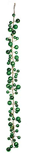 EUROCINSA Ref. 28526 Kugelkette matt-Glanz grün mit 30 Lichter (ohne Batterien) 180 cm 1 Stück, PVC/LED, Einheitsgröße