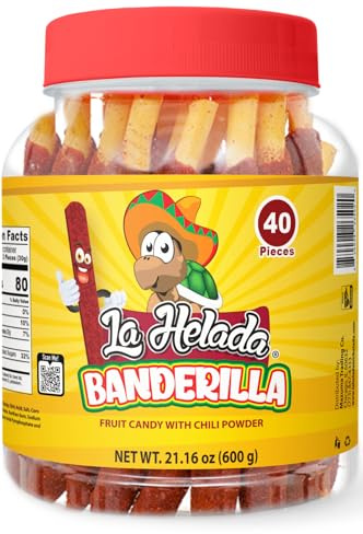 La Helada Banderilla Tamarindo/Tamarinden-Glas mit Strohhalm, 40 Stück