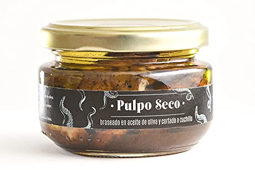 QBÒ! DELICIAS BAJO CERO | Tarro de pulpo Seco Braseado en Aceite de Oliva y Cortado a Cuchillo | 120 gramos