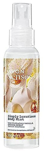 Avon Simply Luxurious White Melocotón y Vainilla Orquídea Spray Corporal 100 ml