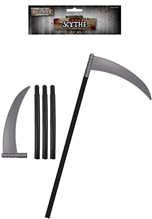 labreeze Scythe Grim Reaper Ghost 4 Pcs 110 cm Halloween Horror Fancy Dress Plastic Weapon