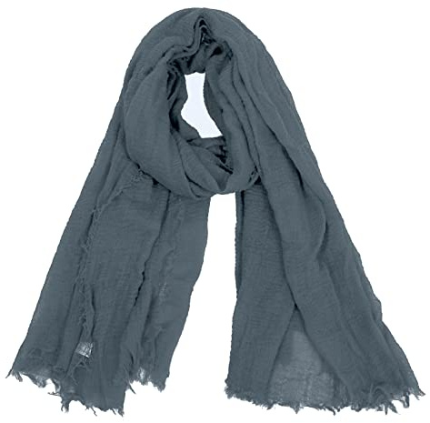 Van Der Rich ® - Bufanda Cuello Arrugado Hombre Mujer (Gris, TU)