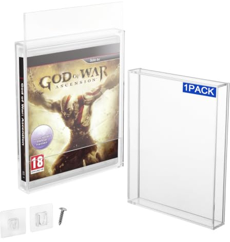 CaSZLUTION Transparente Acryl-Videospiel-Box-Schutzhülle für PS3, PS4, PS5 und Xbox One, 3 mm dick, staubdicht, Wandaufbewahrung, Spiel-Schutzvitrine (1 Stück)