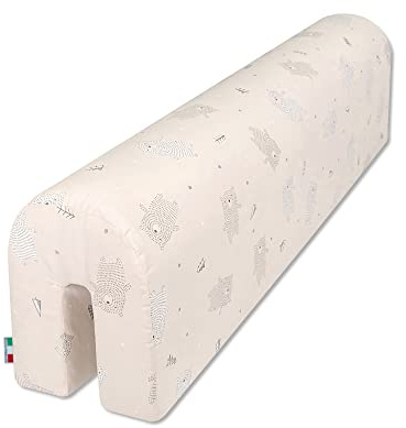 Babysanity Paracolpi Lettino Neonato Cuscino Riduttore Lettino Protezione Letto (70 Cm, Orsetto beige)