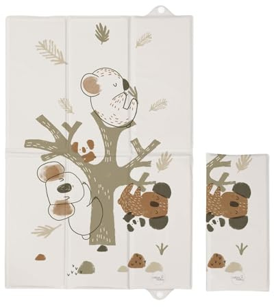 Fasciatoio da viaggio pieghevole per bambini, morbido, impermeabile, portatile, per cambio pannolino (Koala)