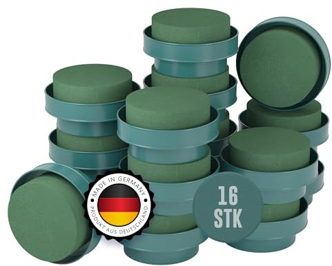 ELES VIDA Guscio in schiuma a forma di cilindro, 16 pezzi, 8 x 5 cm, muschio a incastro, coni per composizioni floreali, spugna per bricolage, matrimoni, regali, decorazioni, fiori