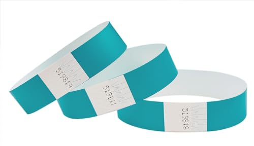 CINTAPUNTO Einlassbändchen Papier Aqua, Eintrittsbänder 100 Stück | Einlassbänder - Festival Armbänder - Party Bändchen Einlass Eintritt - eintrittsbändchen - Bänder Club - Wristband