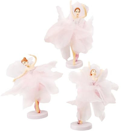 ibasenice 6-teiliges Ballerina-schmuckset – Geburtstagstortendekorationen Elegante Prinzessinnen-partydekorationen Für Frauen