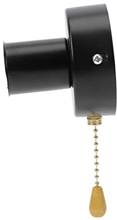 HOMOCONO Pull Kette Lampe Fassung E27 Lampenhalter Mit Zugschalter Langlebig Schwarz 5cm Perlenkette Für Wand Und Deckenlampen Nachttischleuchten Zubehör