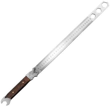 Hanghaijia Regla de medición Multifuncional de Acero al manganeso endurecido de 5 mm de Grosor(Style A)