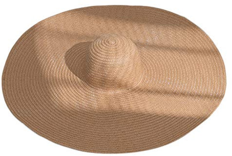 JOERBABU Damen-Hut, Übergröße, einfarbig, faltbar, Sonnenschutz, Schlenker, großer Strohhhut, Strand-C, khaki, 1-5
