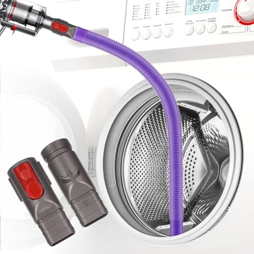 MICHIHOMIE Flexibele Fugendüse für Dyson V15 V12 V11 V10 V8 V7 V6 Staubsauger, Staubsaugerdüse Schlauch mit Flexible Fugendüse und Lange Flachdüse Zubehör für Trocknern, Lüftungsschlitzen und Auto