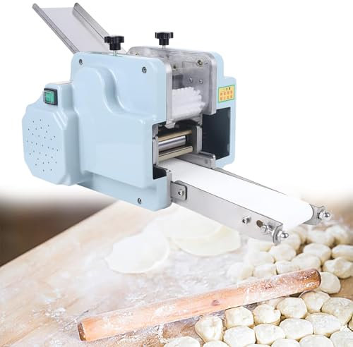 GESAIDES Macchina Automatica per la Pasta per Ravioli, Macchina Elettrica per involtini per Ravioli, Macchina per impastare i Ravioli Commerciali, Sfogliatrice per Impasto per Ravioli con 3 Stampi