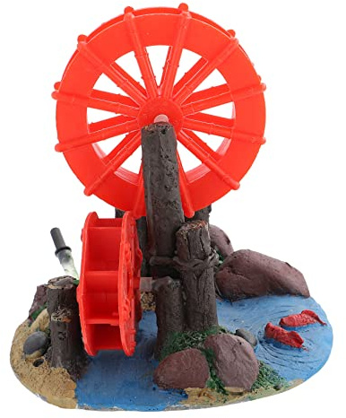 YARNOW Desktop Windmill Aquarium Ornament Realistic Fish Tank Decoration Oxygen Pump Accessory Wear-resistant Windmill for Natural Aquatic Landscapes