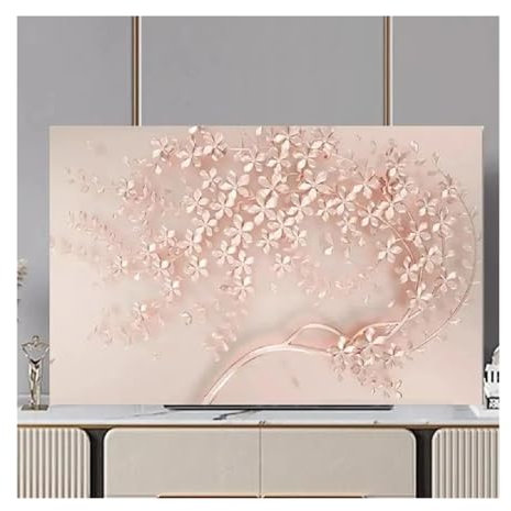 Housse de Protection Télévision Capot de télévision TV housse anti-poussière tissu 32-75 pouces mignon mode Style européen moniteur couverture protéger écran LED Housse écran TV(06,75inch(175x100cm))