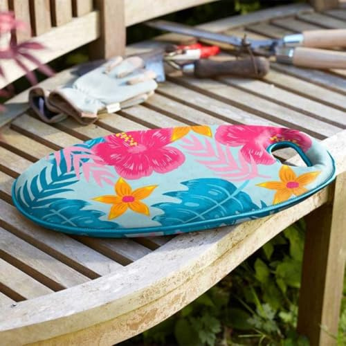Garden Mile Garden Kneeler Memory Foam Padded Gardening Knee Pad Lightweight with Handles Multi-Use Portable Gardening Mat Heavy Duty Indoor Outdoor Durable Garden Tool Picnic Cushion (Tropicana)