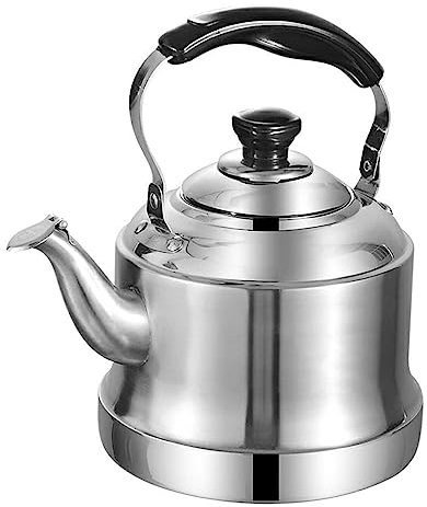 IWENZHKPA Bouilloire Camping 304 Acier Inoxydable Sifflet Bouilloire Bouilloire Universelle Cuisinière Théière Bouilloire Cuisinière À Induction Cuisinière À Gaz Bouilloire pour Thé Café(2L)