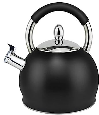 Bouilloire sifflante de 3 L en acier inoxydable 304, bouilloire sifflante universelle pour thé et café, design durable et élégant pour la maison et la cuisine