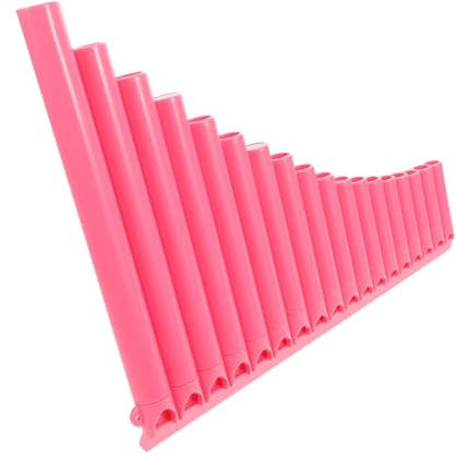 TOVINANNA Panflöte für Anfänger Traditionelle Panflöte für Holzblasinstrument Rosa für Draußen zur Meditation Chinesische