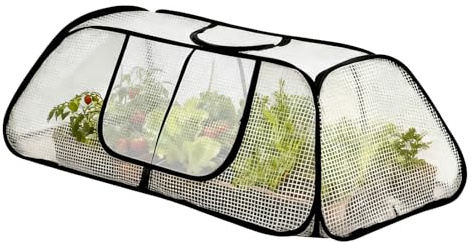 Zunetsutock Copertura Antigelo per Aiuole da Giardino – Rete Traspirante con Cerniera per la Protezione delle Piante | Protezione dal freddo invernale per esterni per vasi di fiori, fioriere, cortile,