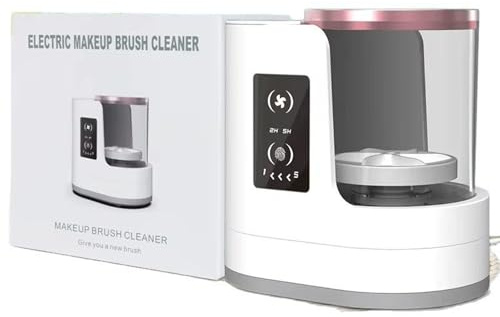 Bärbar automatisk rengöring med USB-makeupborstar, 3-i-1 elektrisk makeupborste, rengöringsmaskin med sminkborsttorktumlare, för alla storlekar, skönhetsborste, kontur, ögonskugga