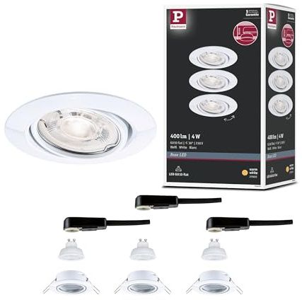Paulmann LED Einbauleuchte Base GU10 Flat schwenkbar 3x4W 3x400lm 230V 2700K Weiß 94949