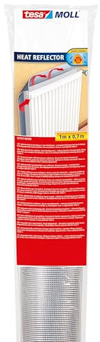 tesa INSULATION Reflektionsfolie für Heizkörper - Isolierfolie für die Heizung - Reflektorfolie zum Speichern von Wärme - 1 m x 0,7 m
