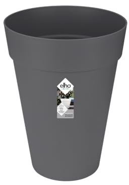 Elho Loft Urban Round High 35 - Vasi per Piante da Esterno - Ø 33.5 x H 45.3 cm - Nero/Anthracite