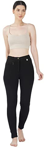 Avon Equine Women's Cotton Lycra Jodhpurs JODPHURS JODS Soft Knee Patch Equestrian 4 Way Stretch Ladies Horse Riding Pants