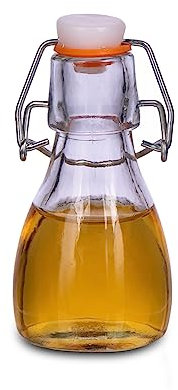 Genware Glass Swing Top Bottle 50ml - Set of 6 - Serving Bottle with Air-Tight Rubber Seal