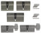 5 Schließzylinder gleichschließend versch. Größen mit 10 Schlüssel (mit Not- und Gefahrenfunktion) Metallic Silber Grau