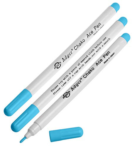 Faden & Nadel 3 x Stoff - Trickmarker Markierstifte in blau (wasserlöslich)