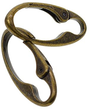 Sharplace 2 STK Vintage Bronze Oval Karabiner Frühling Karabinerhaken Clip | Metall-Schlüsselanhänger, Oval Druckknopf Schnalle für Rucksack DIY Machen Handwerk Camping Spring Haken Schlüsselbund