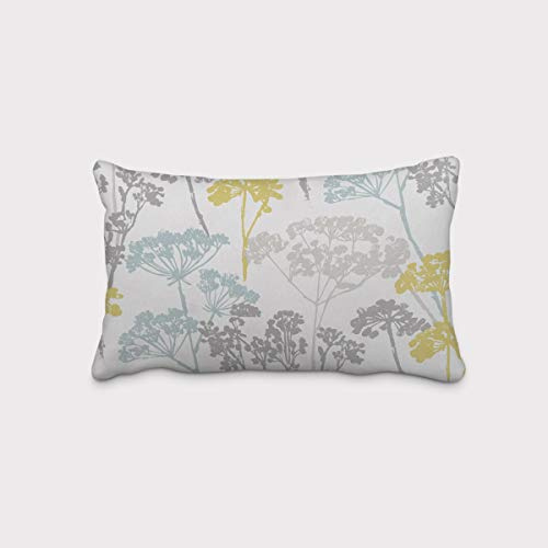 Belle vie. Housse de coussin Studio G Fleurs Herbes Minéral Bleu Vert Gris Différentes tailles Housse de coussin Taille : 60 x 80 cm (H x L)