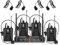 Debra Audio Pro UHF - Sistema di microfono wireless a 4 canali, con microfono lavalier, ricevitore in metallo, ideale per karaoke, feste di karaoke (4 Bodypack (B))