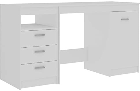 vidaXL Schreibtisch Weiß 140x50x76 cm Holzwerkstoff