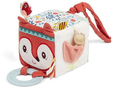 LILLIPUTIENS - Cube d’activités - en Tissu pour bébé, stimule la motricité, la Vue et Le Toucher avec 5 activités sensorielles - Jouet d’éveil pour Enfants dès 3 Mois - 83338