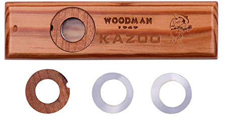 Alnicov Hölzerne Kazoo,Holzharmonika für Musikinstrument Ukulele Guitar Partner