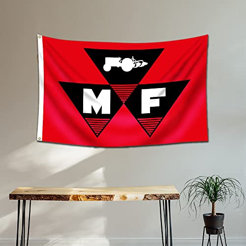 Massey Ferguson-Flagge, 90 x 150 cm, Vibrat-Farbe, HD-Druck, 150D-Polyester-Banner für Männerhöhle, Zimmer, Studentenwohnheim, Dekoration